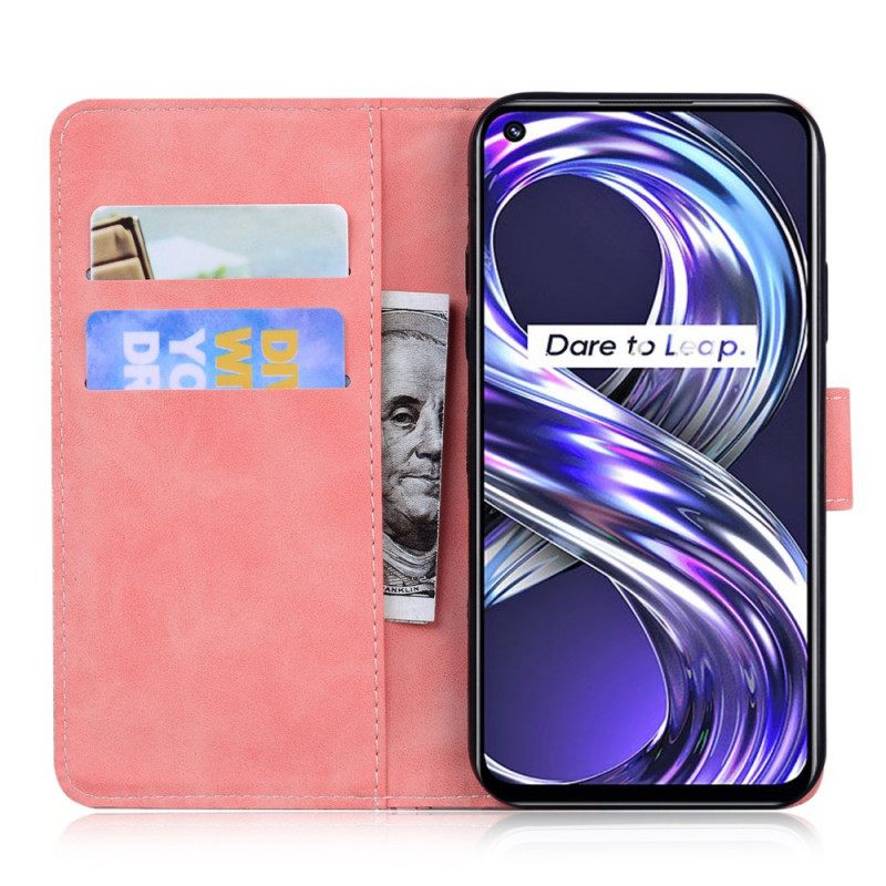 Θήκη Flip Realme 8i Εκτύπωση Προσώπου Tiger