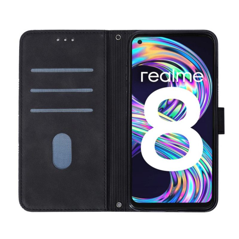 Κάλυμμα Realme 8 5G Δερμάτινο Εφέ Με Ιμάντα Ώμου