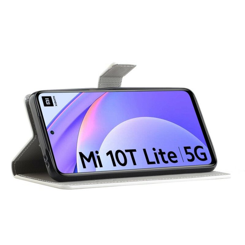 δερματινη θηκη Xiaomi Mi 10T Lite / Redmi Note 9 Pro 5G Πεταλούδες Και Λουλούδια