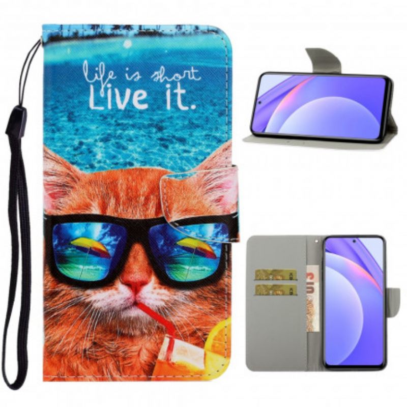 Κάλυμμα Xiaomi Mi 10T Lite / Redmi Note 9 Pro 5G με κορδονι Cat Live It Strappy