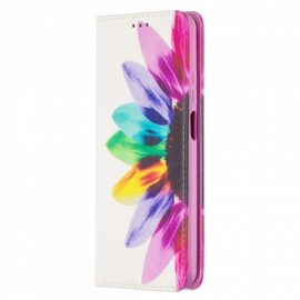 θηκη κινητου Xiaomi Mi 10T Lite / Redmi Note 9 Pro 5G Θήκη Flip Ακουαρέλα Λουλούδι