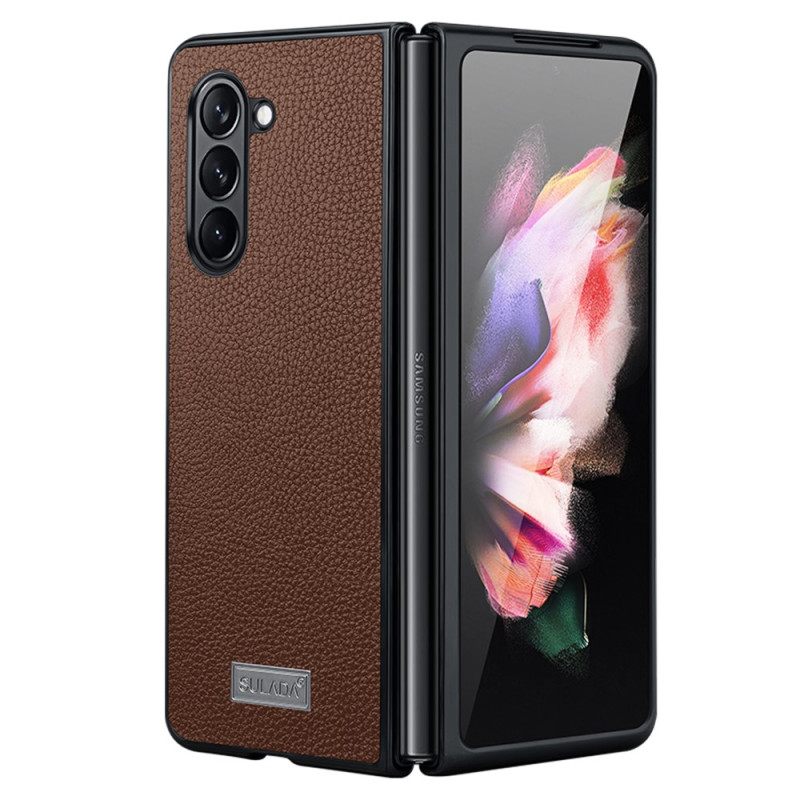 Κάλυμμα Samsung Galaxy Z Fold 5 Litchi Leather Design Abeel