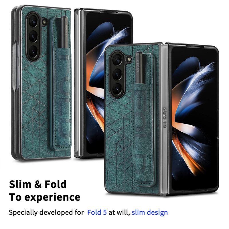 Κάλυμμα Samsung Galaxy Z Fold 5 Στήριγμα Γραφίδας Με Λουράκι