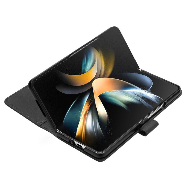 Θηκη Κινητου Samsung Galaxy Z Fold 5 Μοτίβο Τριγώνων Με Ιμάντα Ώμου