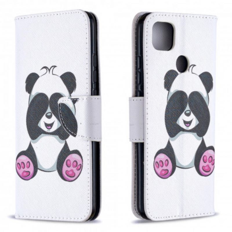 δερματινη θηκη Xiaomi Redmi 9C Panda Fun