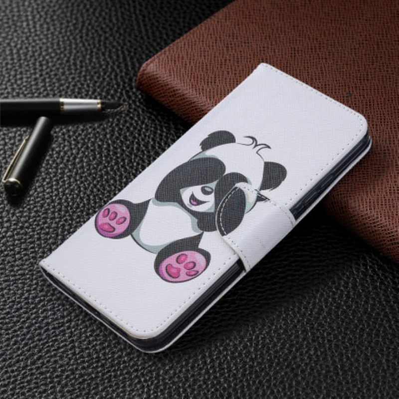 δερματινη θηκη Xiaomi Redmi 9C Panda Fun