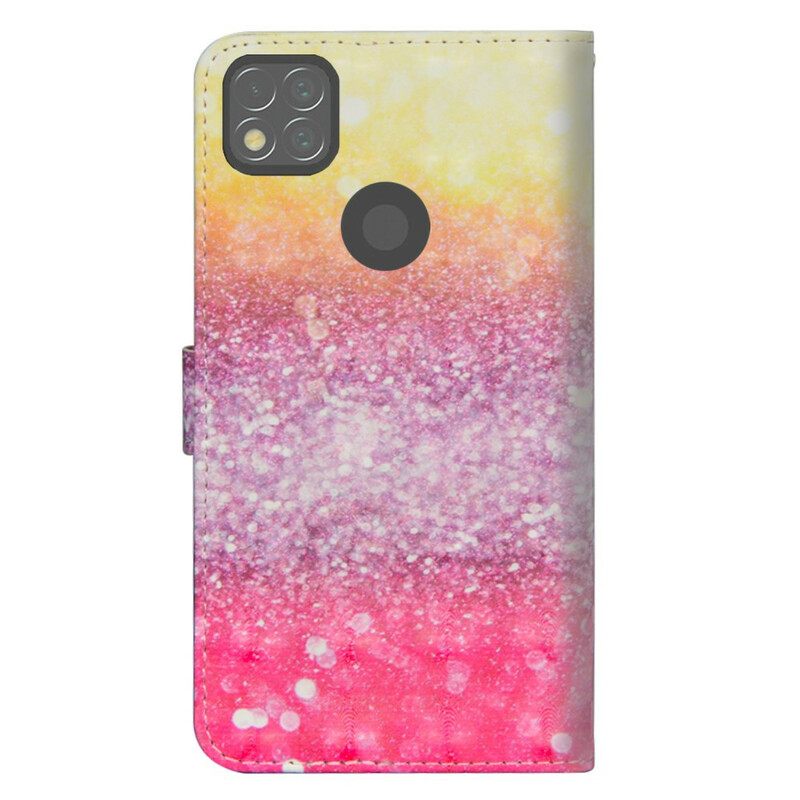 Κάλυμμα Xiaomi Redmi 9C Ματζέντα Glitter Gradient