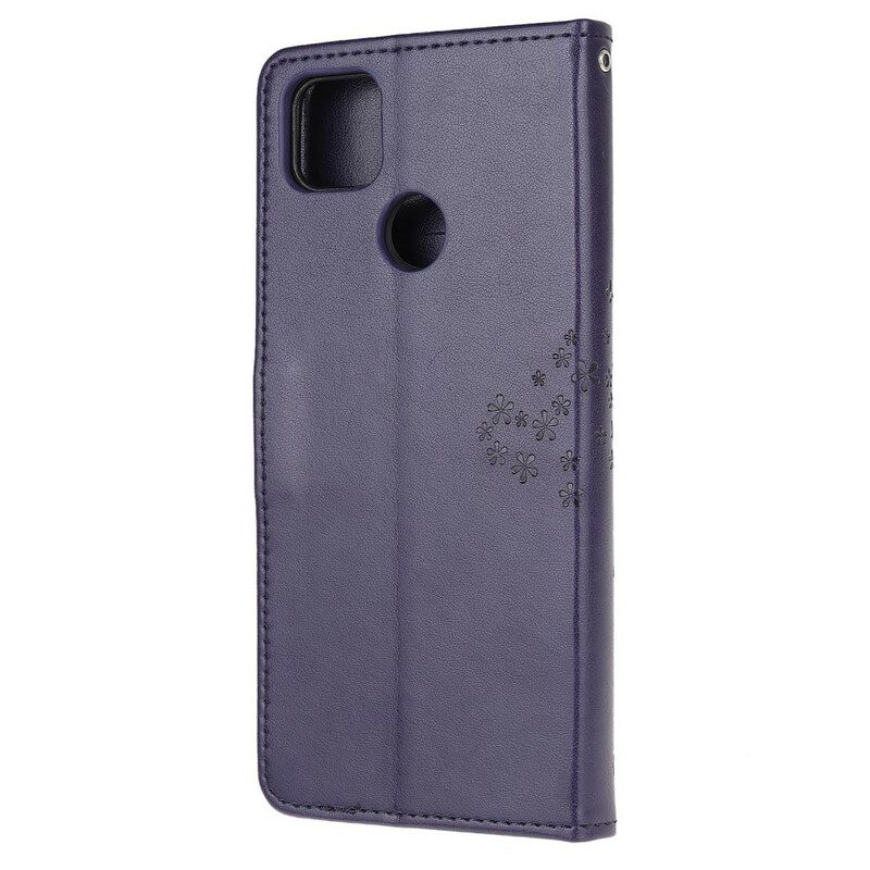 Κάλυμμα Xiaomi Redmi 9C με κορδονι Δέντρο Και Strappy Owls