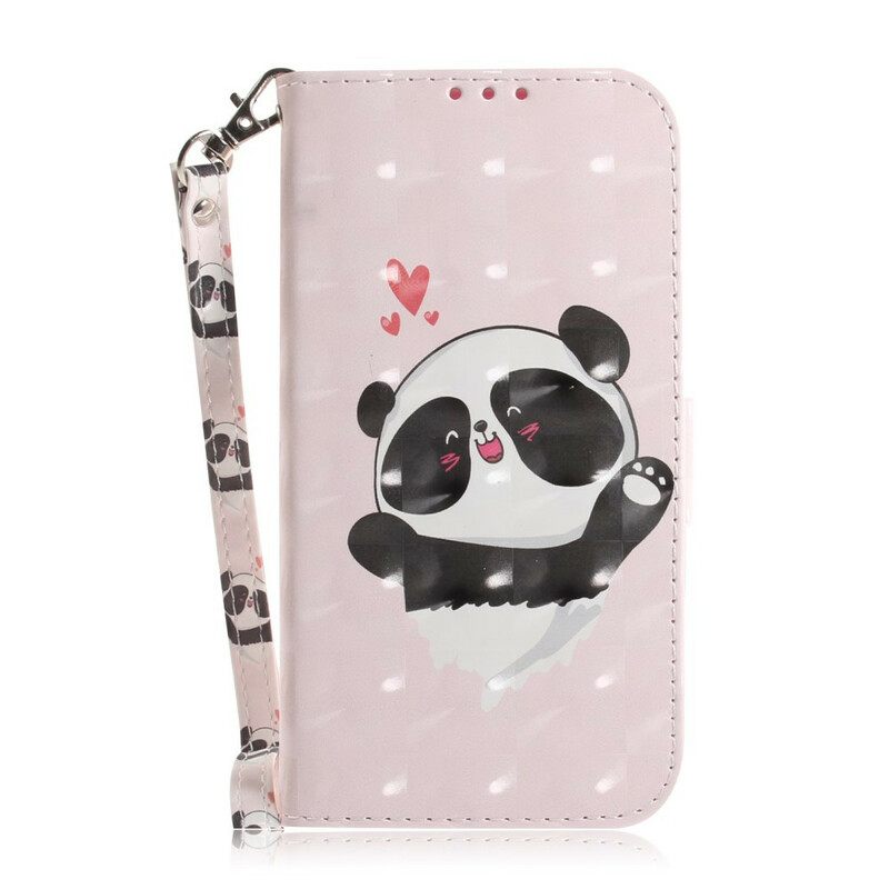 Κάλυμμα Xiaomi Redmi 9C με κορδονι Panda Love With Strap