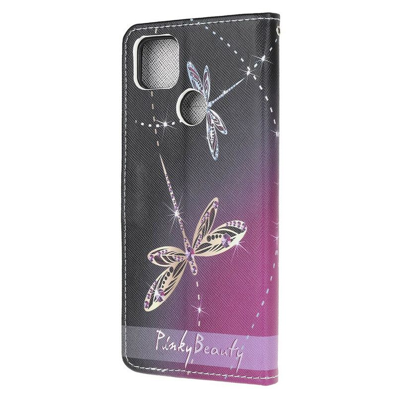 Κάλυμμα Xiaomi Redmi 9C με κορδονι Strappy Dragonflies