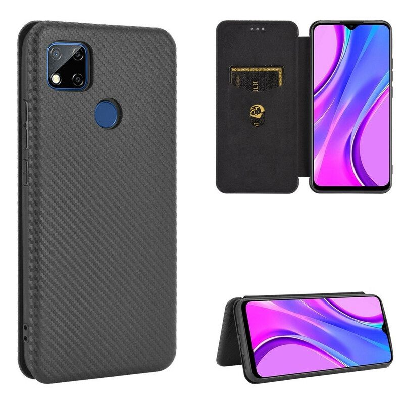 θηκη κινητου Xiaomi Redmi 9C Θήκη Flip Έγχρωμη Σιλικόνη Άνθρακα