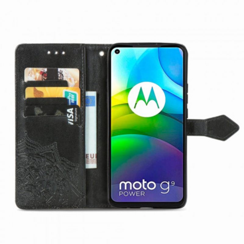 δερματινη θηκη Moto G9 Power Μεσαιωνική Μάνταλα