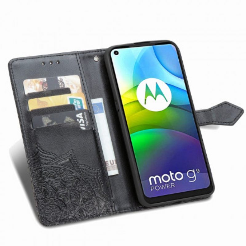 δερματινη θηκη Moto G9 Power Μεσαιωνική Μάνταλα