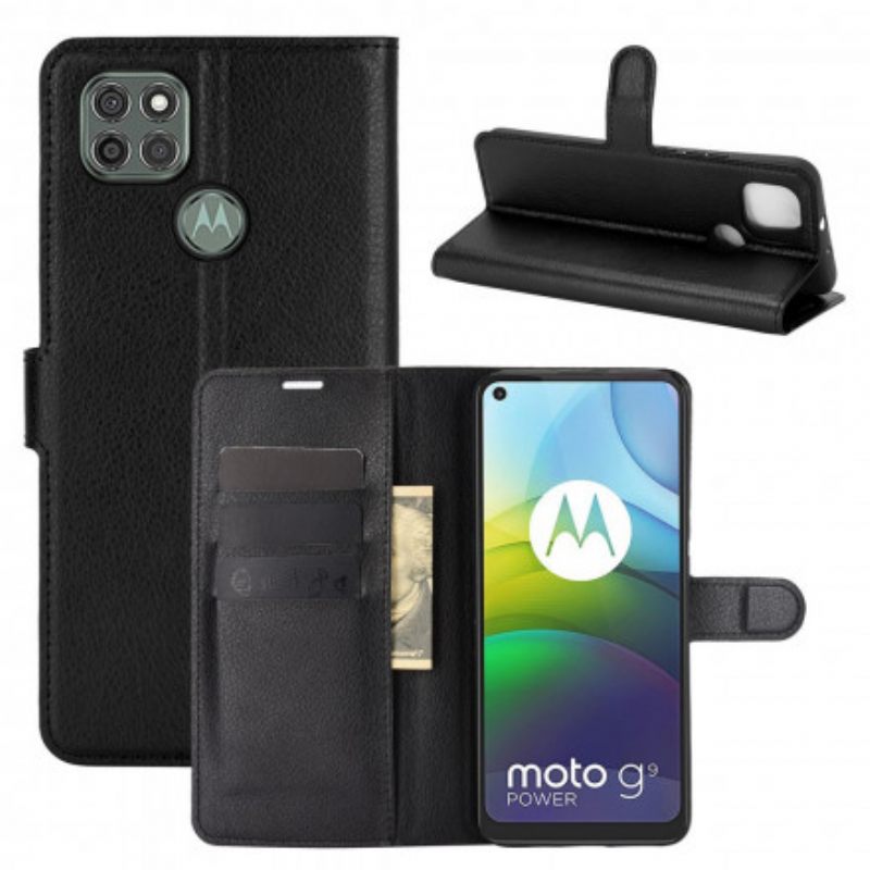 Κάλυμμα Moto G9 Power Κλασικό Εφέ Λίτσι