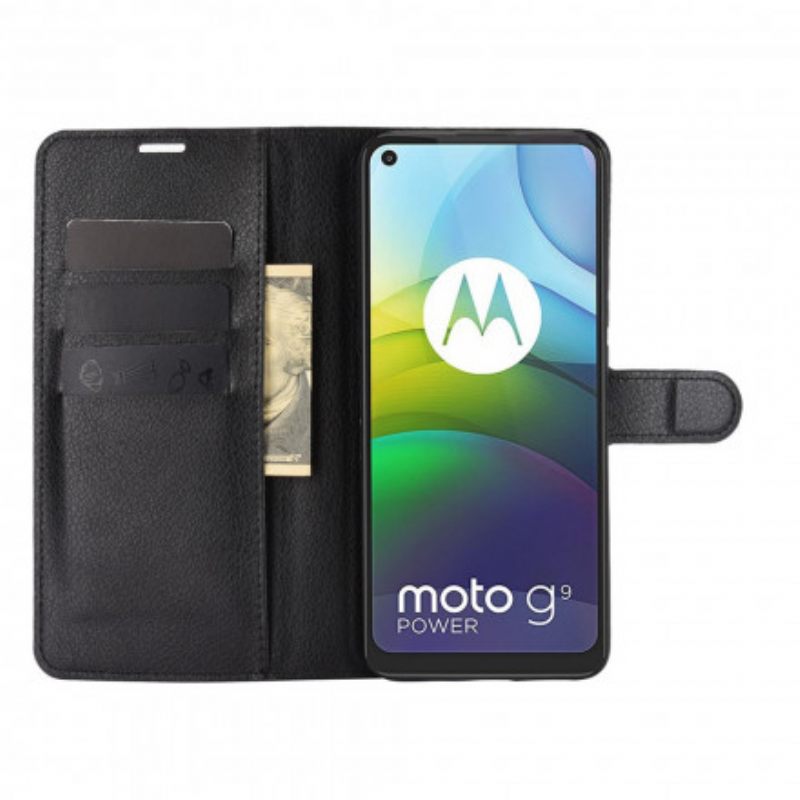 Κάλυμμα Moto G9 Power Κλασικό Εφέ Λίτσι