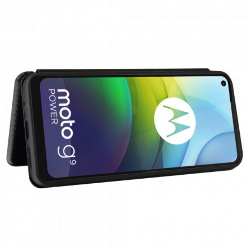 θηκη κινητου Moto G9 Power Θήκη Flip Άνθρακας Σιλικόνης