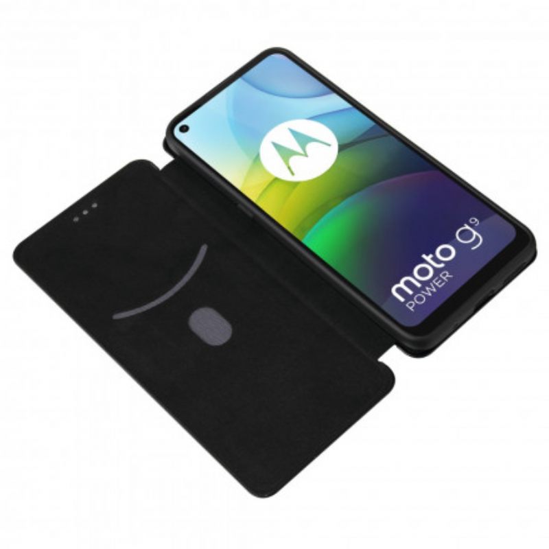 θηκη κινητου Moto G9 Power Θήκη Flip Άνθρακας Σιλικόνης