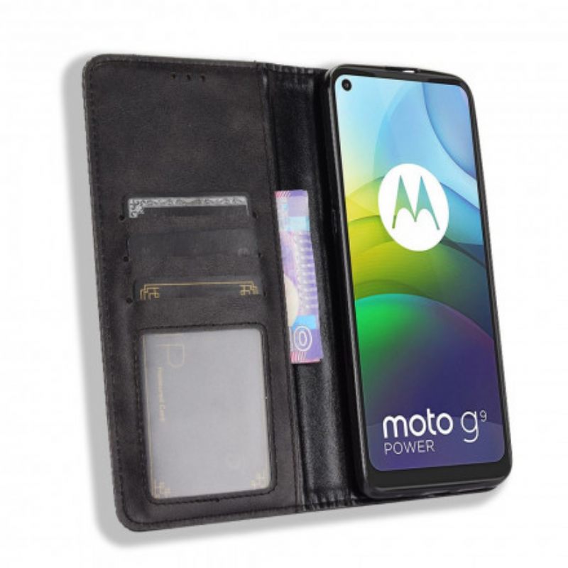 θηκη κινητου Moto G9 Power Θήκη Flip Στυλιζαρισμένο Vintage Δερμάτινο Εφέ