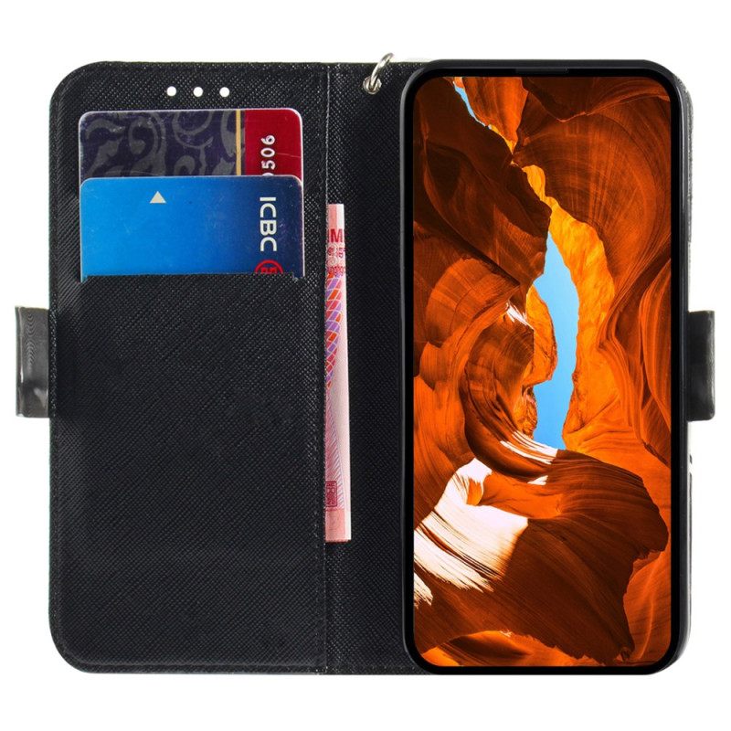 Δερματινη Θηκη Realme 12 Pro / 12 Pro Plus Angry Panda Με Strap