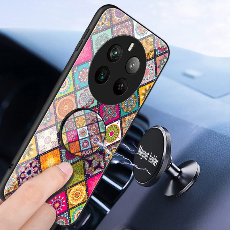 Κάλυμμα Realme 12 Pro / 12 Pro Plus Υποστήριξη Patchwork Και Κορδόνι Σιλικόνης