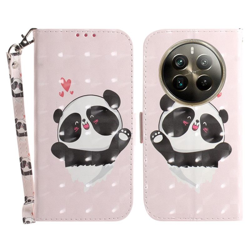 Θηκη Κινητου Realme 12 Pro / 12 Pro Plus Θήκες Κινητών Panda Love With Strap