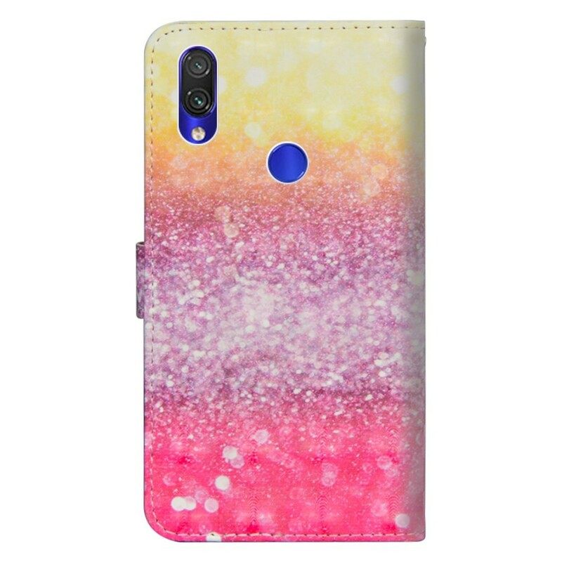 Κάλυμμα Xiaomi Redmi Note 7 Ματζέντα Glitter Gradient