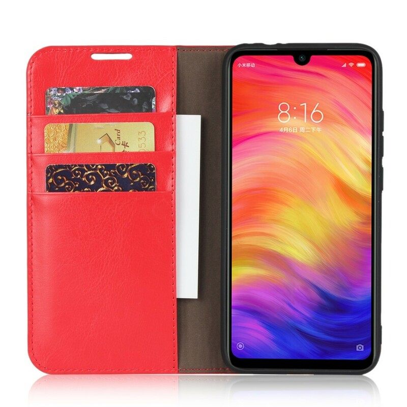 θηκη κινητου Xiaomi Redmi Note 7 Θήκη Flip Παλαιωμένο Γνήσιο Δέρμα