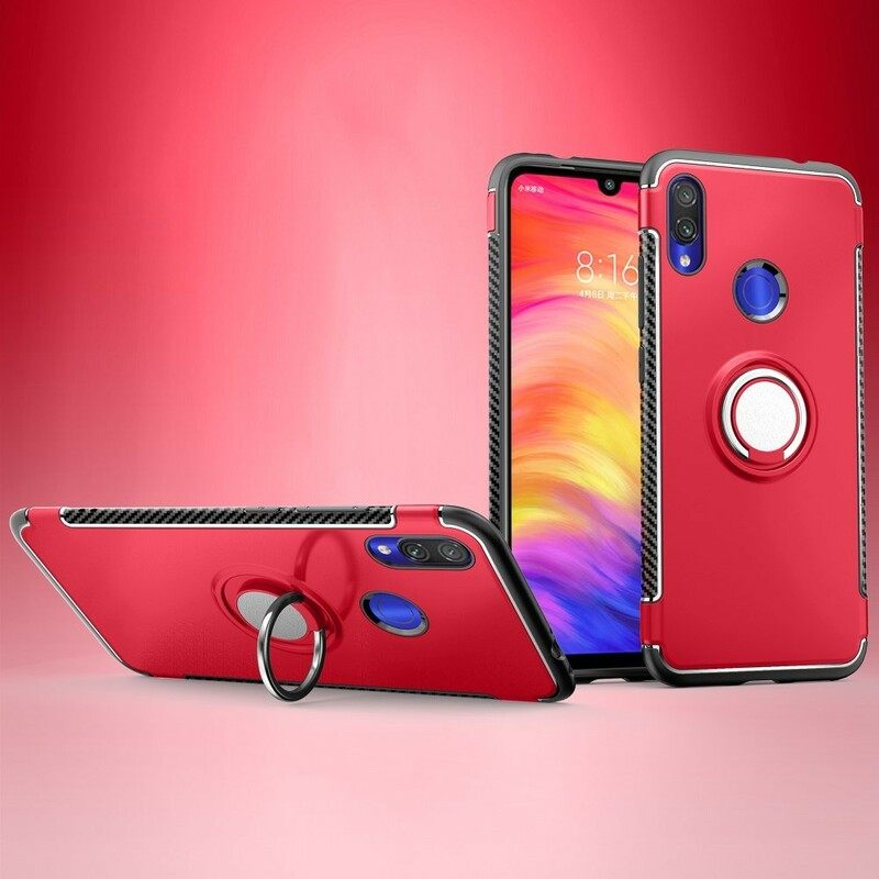 Θήκη Xiaomi Redmi Note 7 Δαχτυλίδι Από Ανθρακονήματα