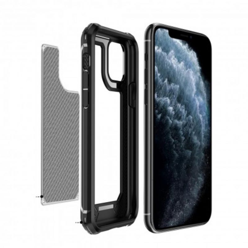 Θήκη iPhone 11 Pro Max Διαφανής Υφή Από Ανθρακονήματα