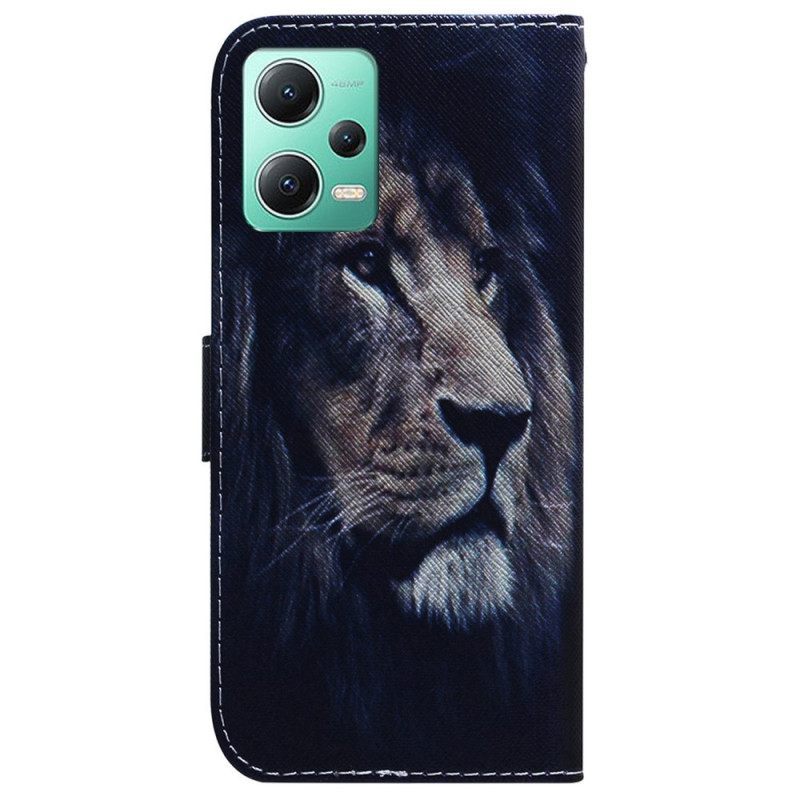 Κάλυμμα Xiaomi Redmi Note 12 5G με κορδονι Dreaming Lion Με Λουράκι