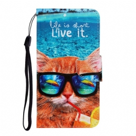 Κάλυμμα Xiaomi Redmi Note 8 με κορδονι Cat Live It Strappy