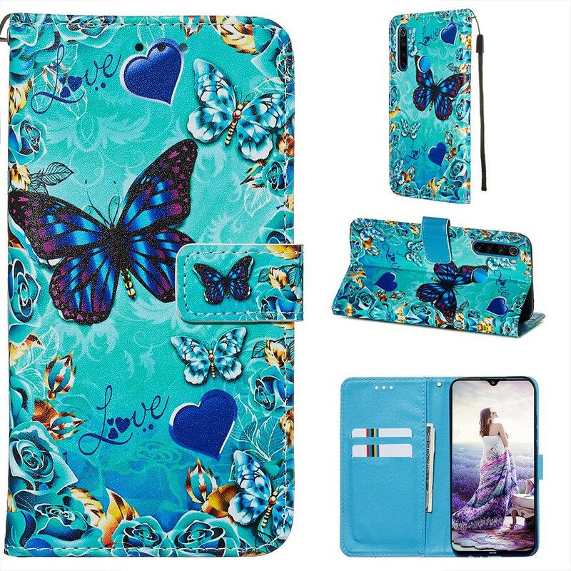 Κάλυμμα Xiaomi Redmi Note 8 με κορδονι Love Butterflies Strappy