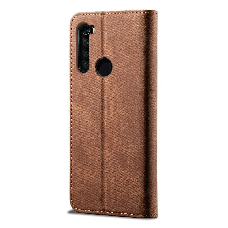 θηκη κινητου Xiaomi Redmi Note 8 Θήκη Flip Τζιν Ύφασμα