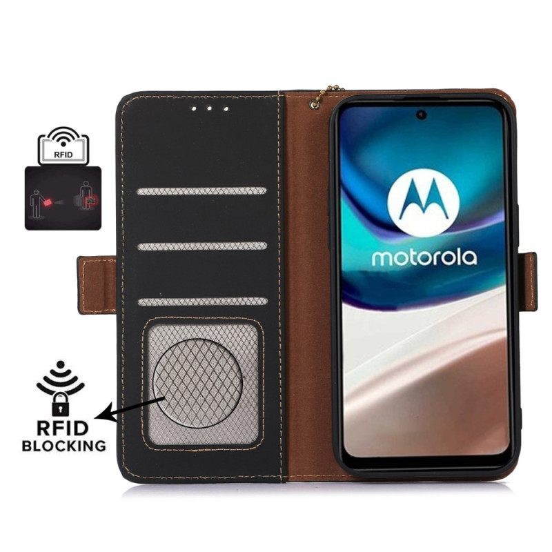 δερματινη θηκη Moto G73 5G Γνήσιο Δέρμα Rfid