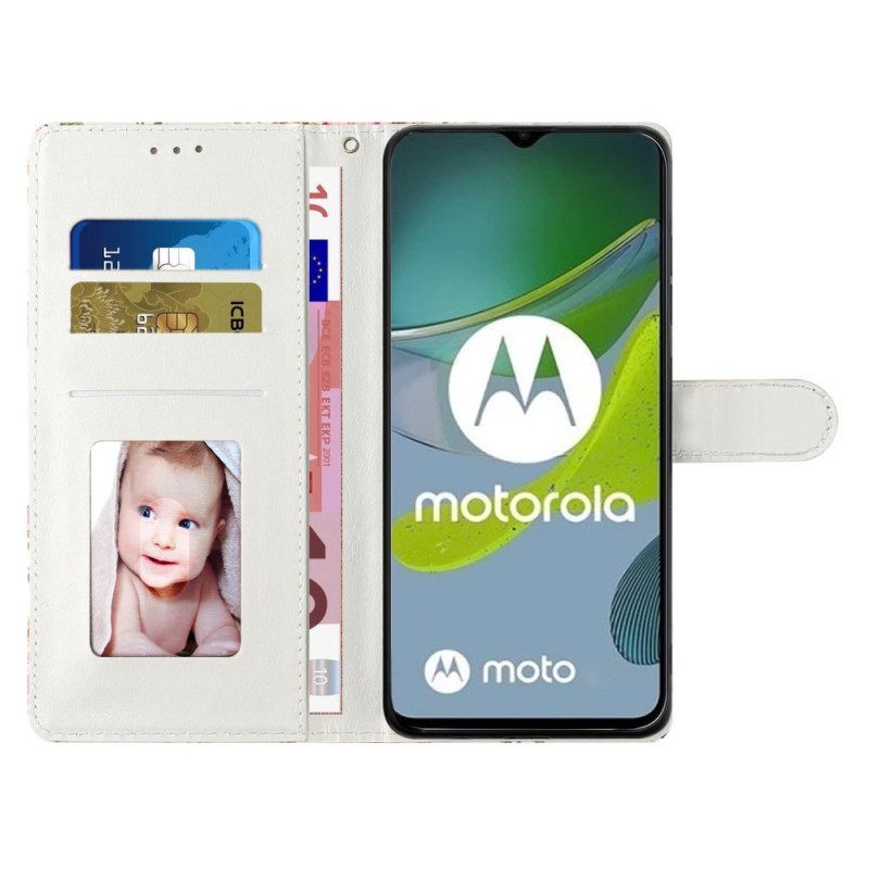 δερματινη θηκη Moto G73 5G με κορδονι Παραλλαγή Λωρίδας Μαρμάρου