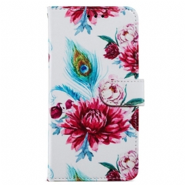 Κάλυμμα Moto G73 5G με κορδονι Strappy Floral