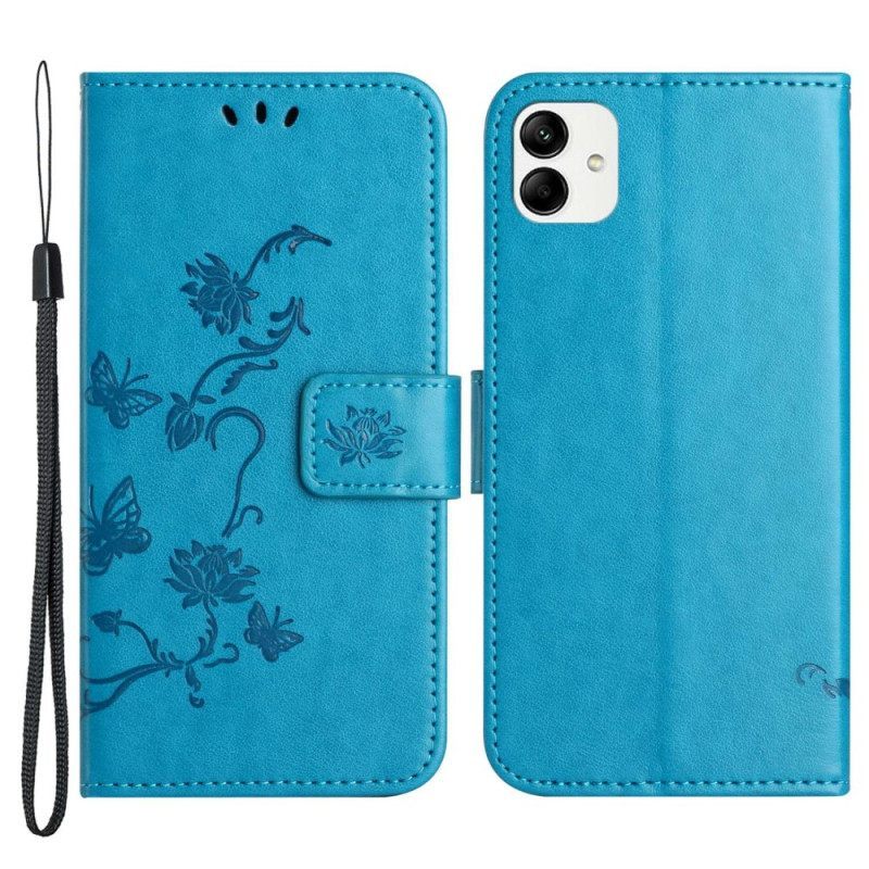 Κάλυμμα Samsung Galaxy M13 με κορδονι Strappy Flowers