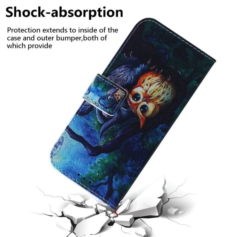 Κάλυμμα Samsung Galaxy M13 με κορδονι Ζωγραφική Με Strappy Owls