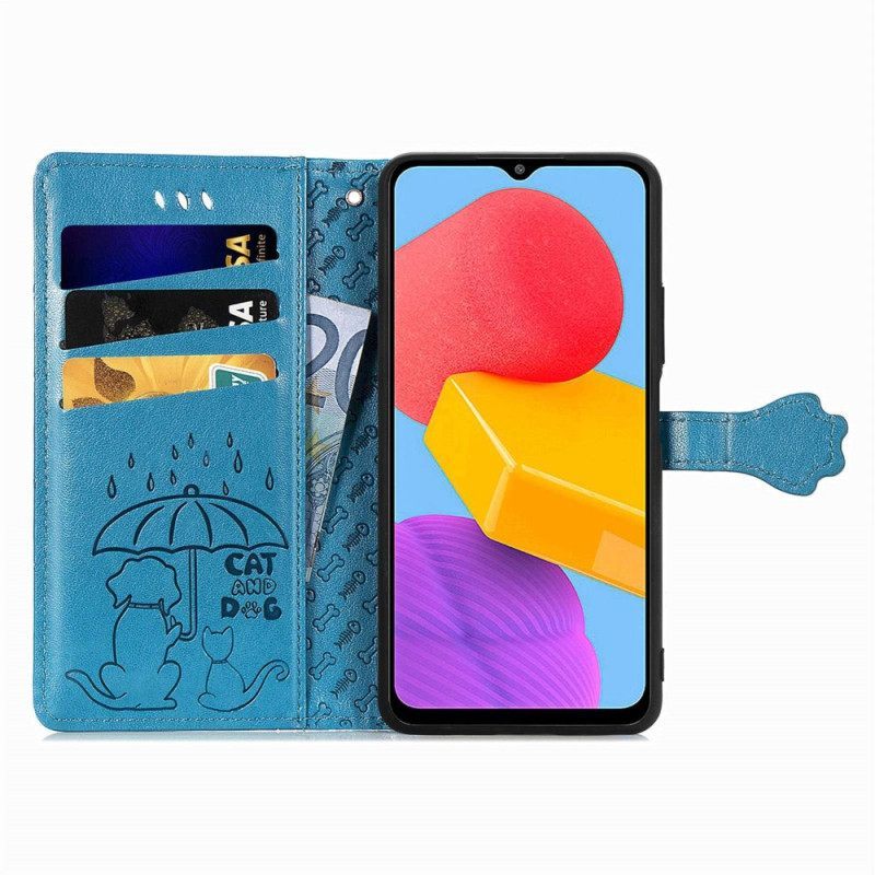 Θήκη Flip Samsung Galaxy M13 Κινούμενα Ζώα