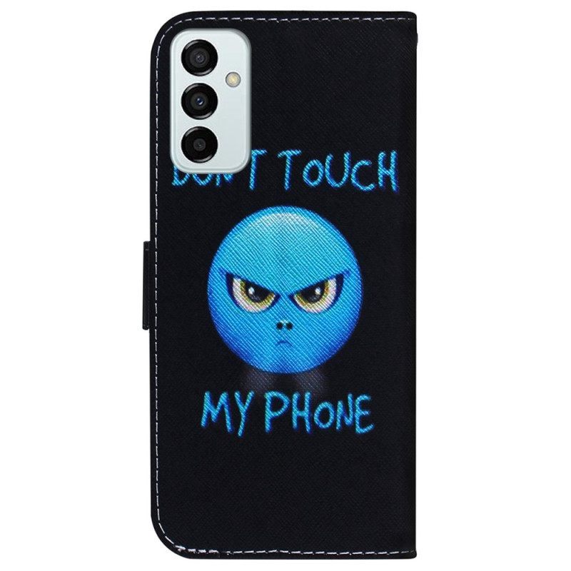 Θήκη Flip Samsung Galaxy M13 με κορδονι Τηλέφωνο Emoji Με Κορδόνι