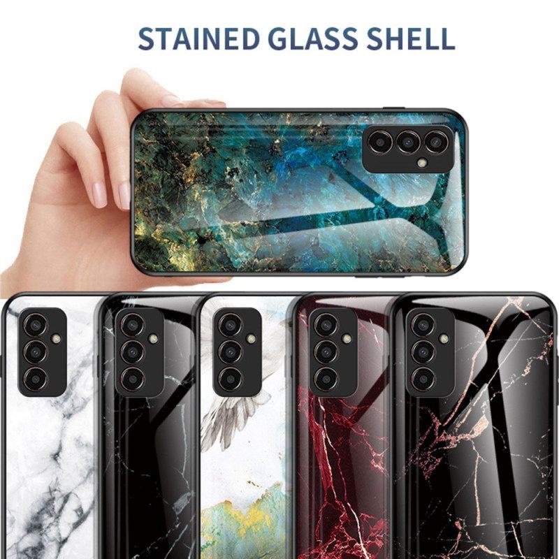 θηκη κινητου Samsung Galaxy M13 Μάρμαρο Tempered Glass