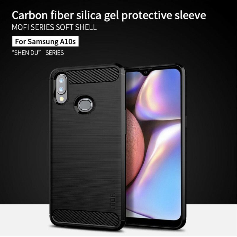 θηκη κινητου Samsung Galaxy A10s Mofi Brushed Carbon Fiber