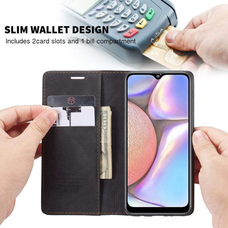 θηκη κινητου Samsung Galaxy A10s Θήκη Flip Caseme Faux Leather