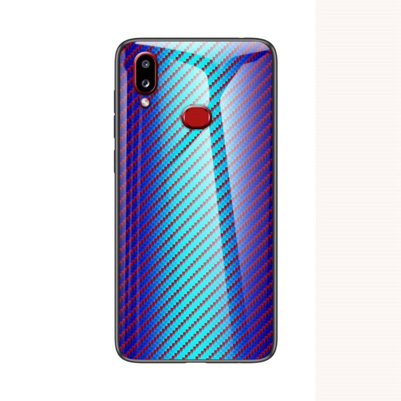 Θήκη Samsung Galaxy A10s Ανθρακούχο Σκληρυμένο Γυαλί