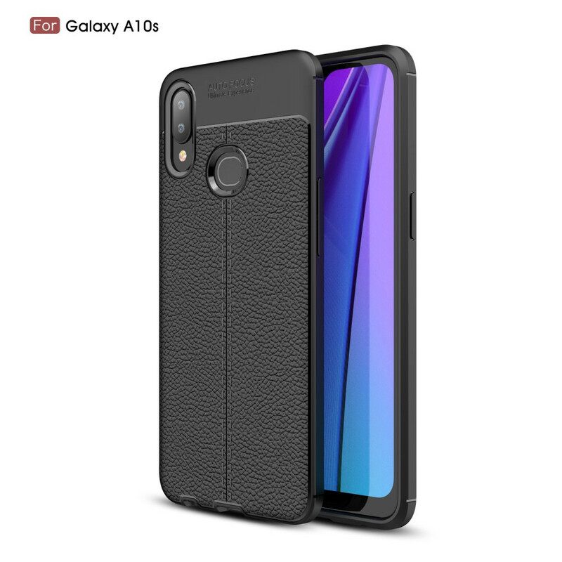 Θήκη Samsung Galaxy A10s Δερμάτινο Εφέ Litchi Double Line