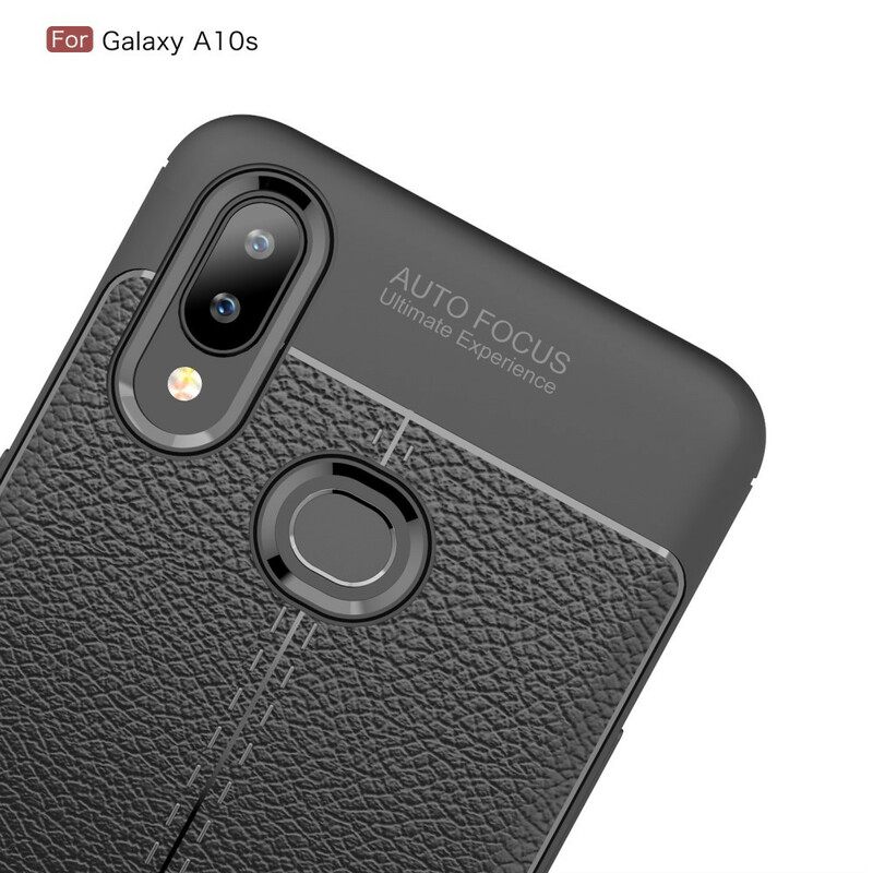 Θήκη Samsung Galaxy A10s Δερμάτινο Εφέ Litchi Double Line