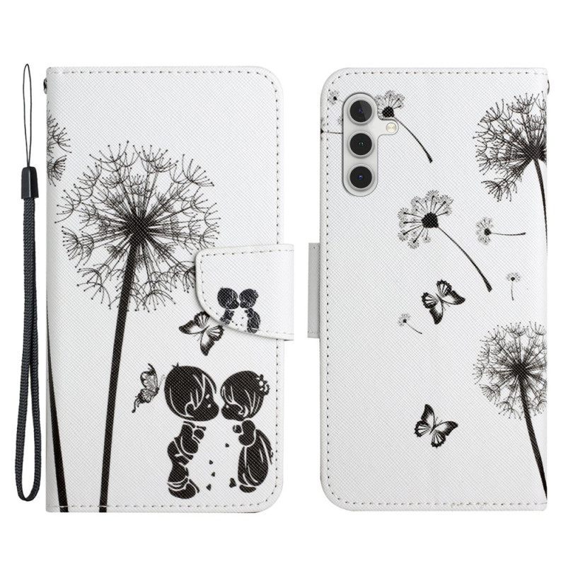 Κάλυμμα Samsung Galaxy A54 5G με κορδονι Lanyard Dandelions