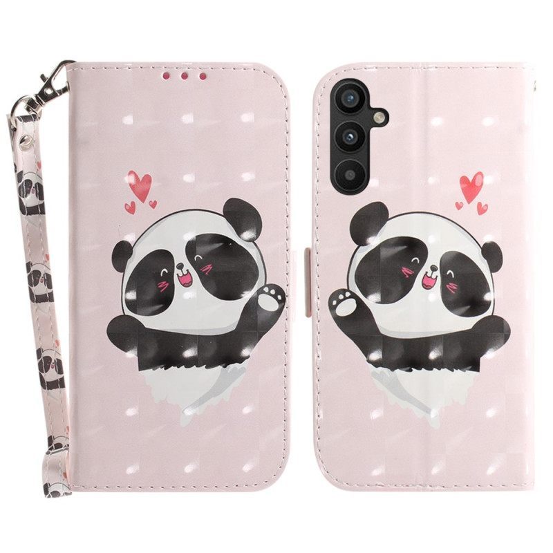 Κάλυμμα Samsung Galaxy A54 5G με κορδονι Panda Love With Lanyard