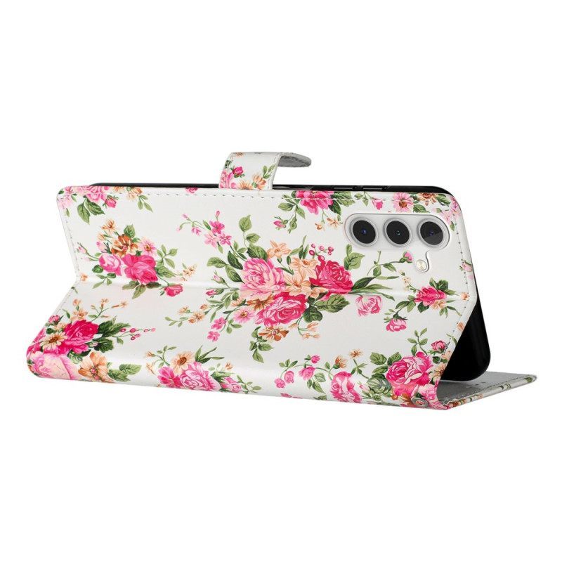 Κάλυμμα Samsung Galaxy A54 5G με κορδονι Strap Liberty Flowers