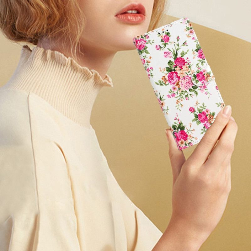 Κάλυμμα Samsung Galaxy A54 5G με κορδονι Strap Liberty Flowers